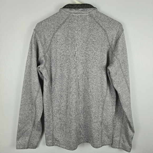 Eddie Bauer Men's Gray Long Sleeve 1/4 Zip Sweater Adventure Hiking WeekendSizeM - Picture 2 of 13